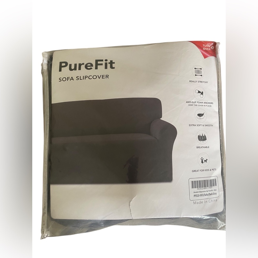 Purefit Sofa Slipcover Loveseat Dark Gray